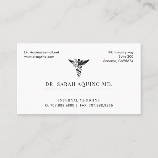 Customizable Doctor Physician Business And Appointment Business Card