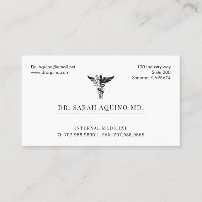 Doctor Physician Business And Appointment Card (Front)
