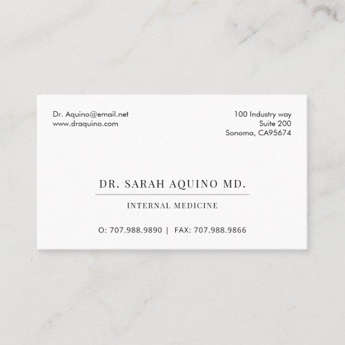 Doctor Physician Business Card