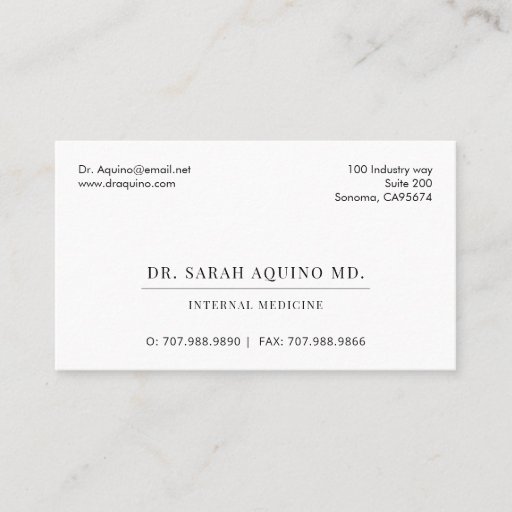 Customizable Doctor Physician Business Card