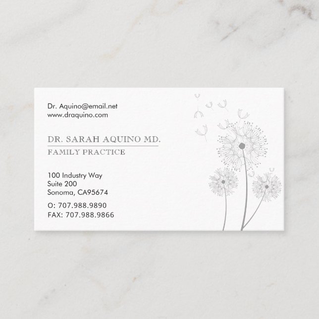 Doctor Physician Business Card (Front)