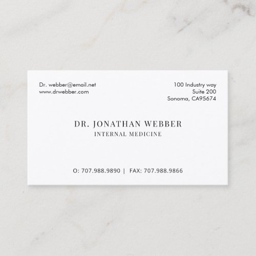 Doctor Physician Business Card