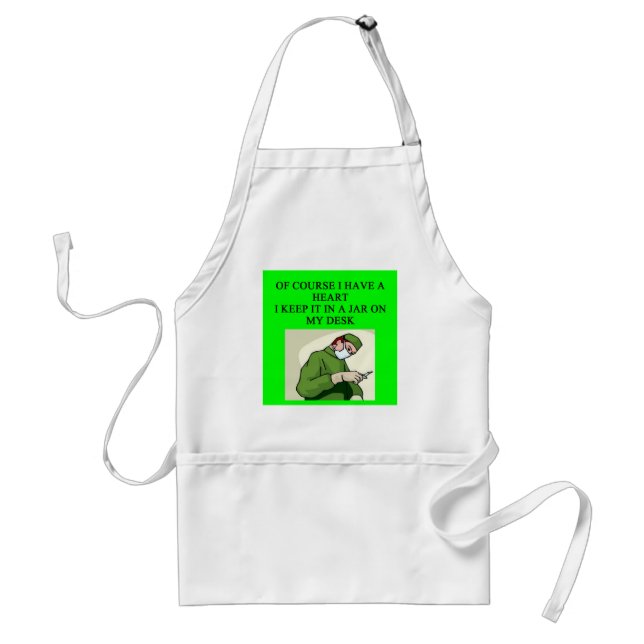DOCTOR physician cardiologist Adult Apron (Front)