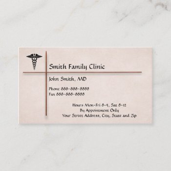 Doctor Physician Medical Symbol Business Card by Business_Creations at Zazzle