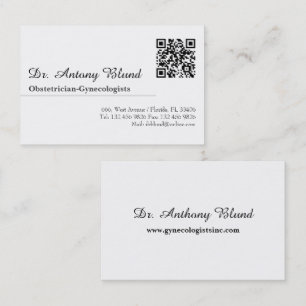 Doctor Physician Scan QR code for Appointment Business Card