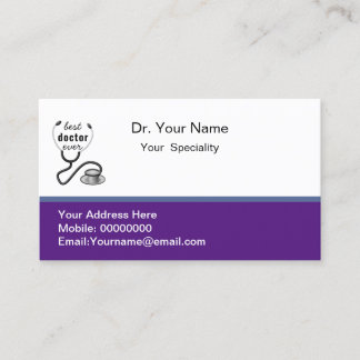 Doctor Physician Stethoscope Medical Hospital  Business Card