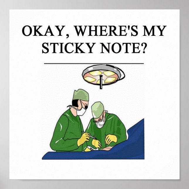 doctor physician  surgeon humor poster (Front)