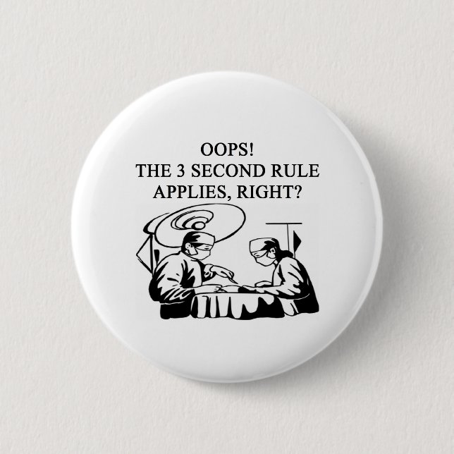 doctor physician surgeon joke button (Front)