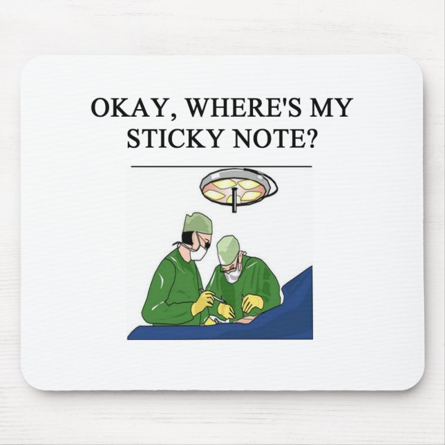 doctor physician surgeon joke mouse pad (Front)