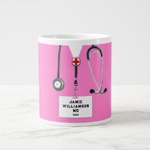 Doctor Pink Scrubs Gift Giant Coffee Mug