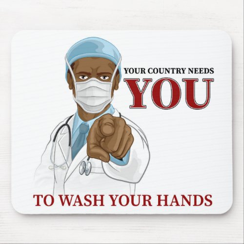 Doctor Pointing Needs You To Wash Your Hands Mouse Pad