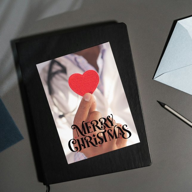 Doctor Practice Custom Logo Message Christmas  Holiday Card (Creator Uploaded)