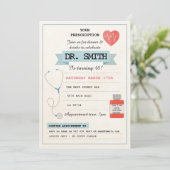 Doctor Prescription Dr. Birthday Party Medical Invitation (Standing Front)