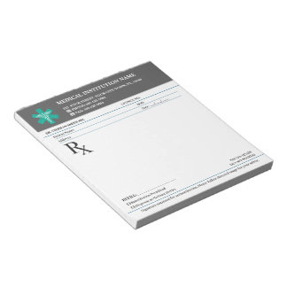 Doctor Prescription Medical RX Pad – Charcoal Grey