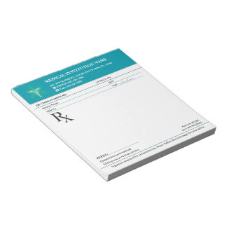 Doctor Prescription Medical RX Pad – Medical Teal
