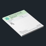Doctor Prescription Medical RX Pad – Mint Green<br><div class="desc">Upgrade your daily workflow with this Doctor Prescription Medical RX Pad, designed for physicians, nurses, and medical offices that value clarity, professionalism, and style. This editable prescription notepad features a clean navy blue design that looks modern and trustworthy, making it ideal for clinics, hospitals, and private practices. Easily customize names,...</div>