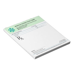 Doctor Prescription Medical RX Pad – Mint Green