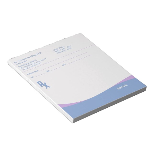 Doctor Prescription Notepad – Editable Doctor RX (Angled)