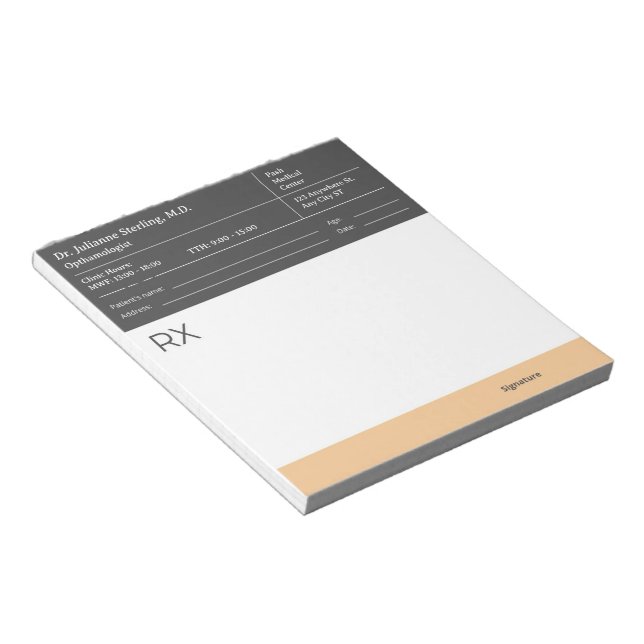 Doctor Prescription Notepad – Editable Doctor RX (Angled)