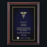 Doctor Retirement Award Plaque<br><div class="desc">Doctor Retirement Award Plaque is fully customizable and can be used for doctors retirement recognition award or for any other event purposes. Designed by Norman.R.</div>