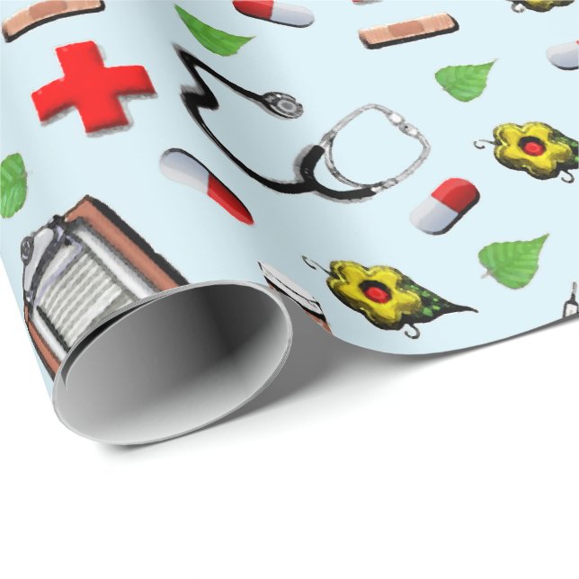 Doctor Retirement Gift Wrapping Paper (Roll Corner)