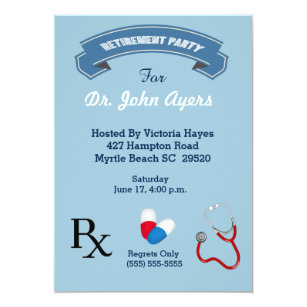 doctors retirement party invitations zazzle