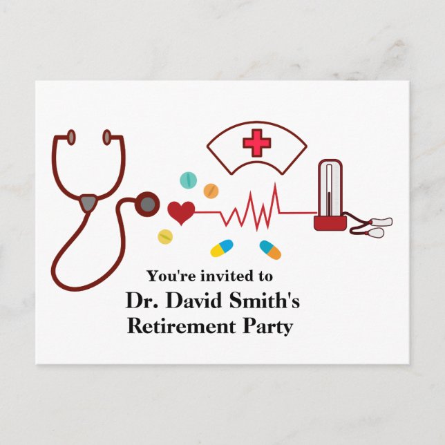 Doctor retirement invitation (Front)