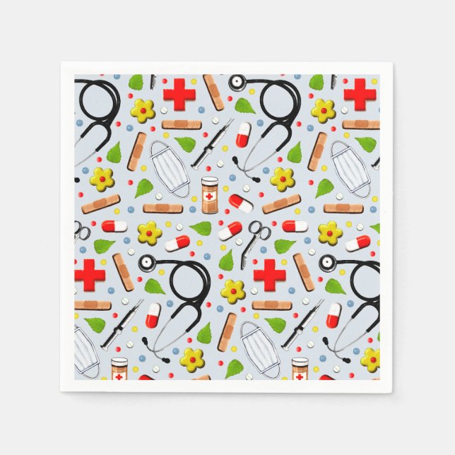 Doctor Retirement Party Paper Napkins (Front)