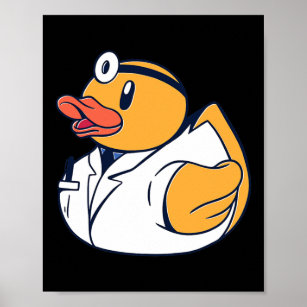 Doctor Rubber Duck Ducky Duckie Lover Cute Kawaii Poster