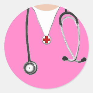 Doctor Scrubs Classic Round Sticker