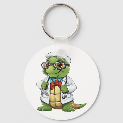 Doctor Sea Turtle Cute Nurse Tortoise Hospital RN Keychain