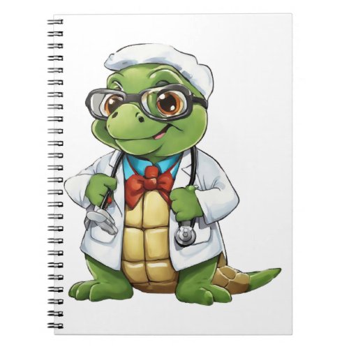 Doctor Sea Turtle Cute Nurse Tortoise Hospital RN Notebook