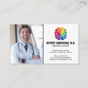 Doctor Smiling Brain Logo Business Card