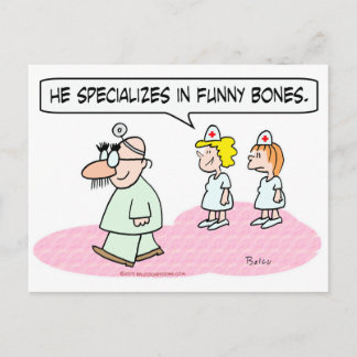 doctor specializes funny bones groucho glasses postcard