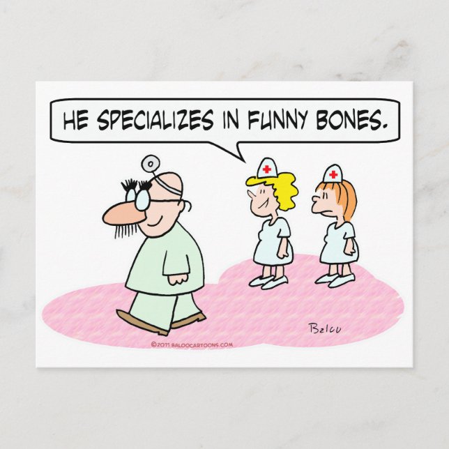 doctor specializes funny bones groucho glasses postcard (Front)