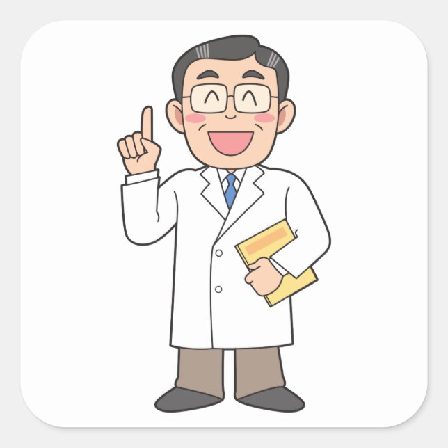 Doctor Square Sticker (Front)