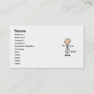 Doctor Stick Figure Business Card