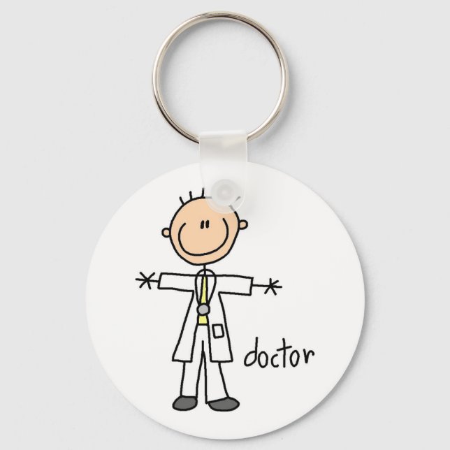 Doctor Stick Figure Keychain (Front)