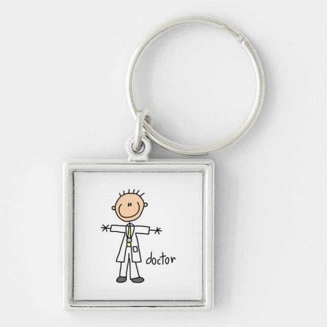 Doctor Stick Figure Keychain (Front)