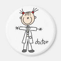 Doctor Stick Figure Magnet (FEMALE)
