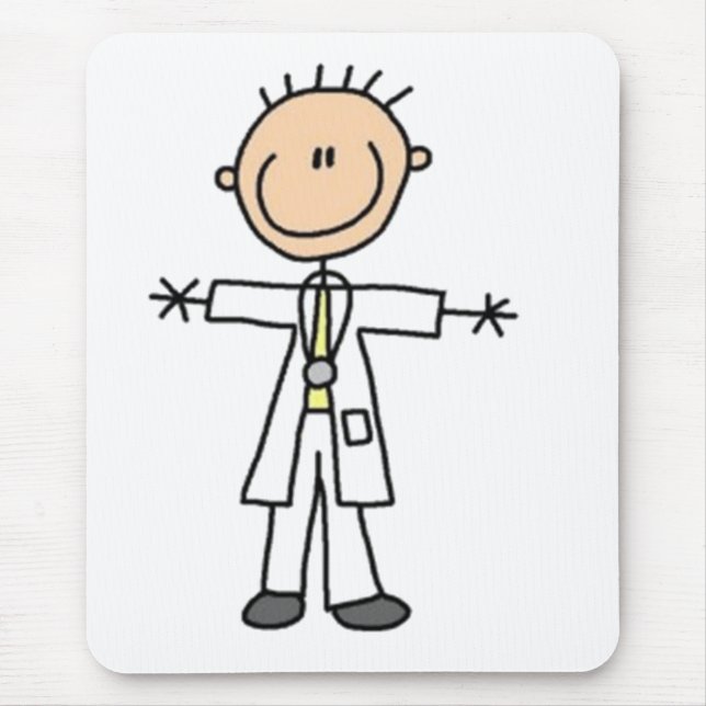 Doctor Stick Figure Mouse Pad (Front)