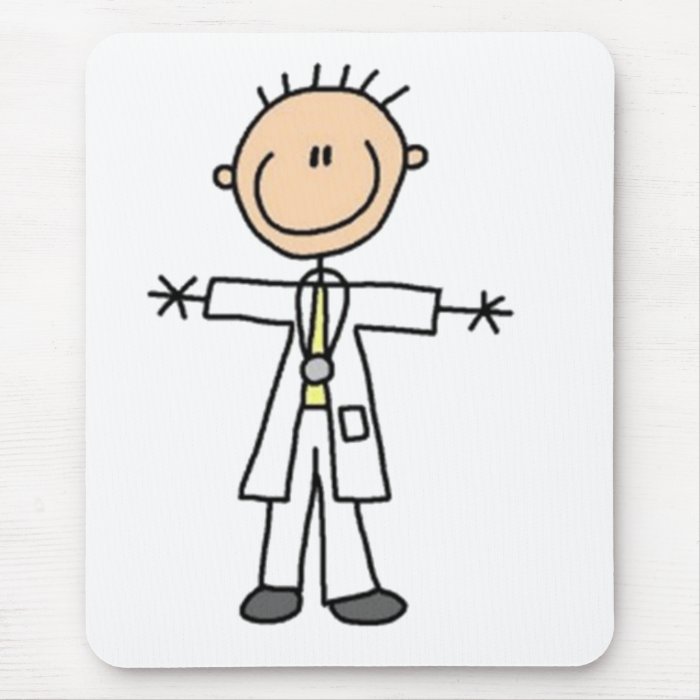 Doctor Stick Figure Mouse Pad