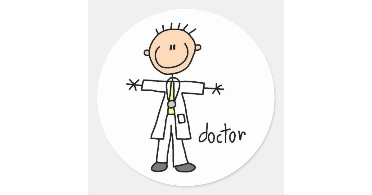 Doctor Stick Figure Sticker