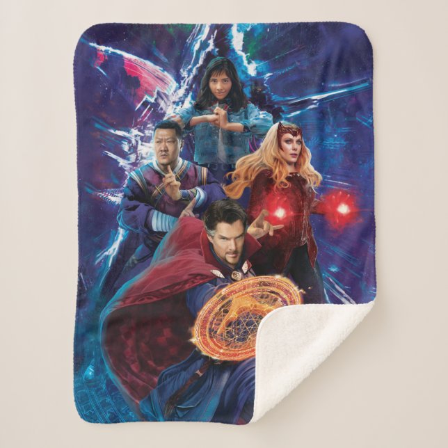 Doctor Strange & Allies Multiverse Graphic Sherpa Blanket (Front)
