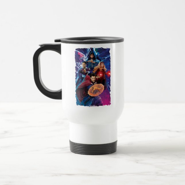 Doctor Strange & Allies Multiverse Graphic Travel Mug (Left)