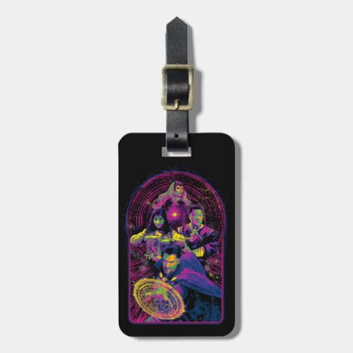 Doctor Strange  Allies Posterized Neon Graphic Luggage Tag