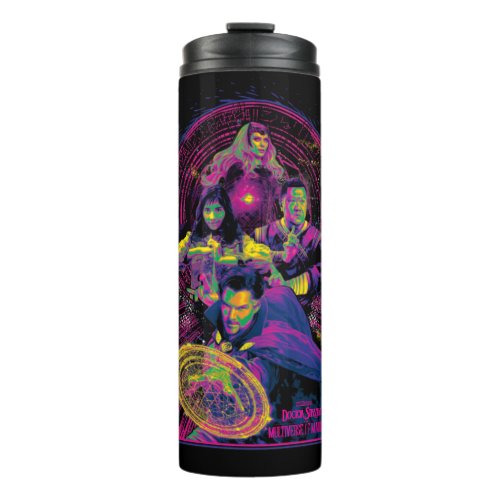 Doctor Strange  Allies Posterized Neon Graphic Thermal Tumbler