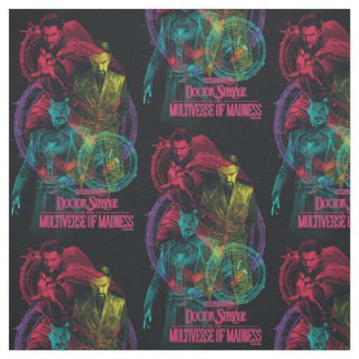 Doctor Strange Alternates Overlapping Graphic Fabric