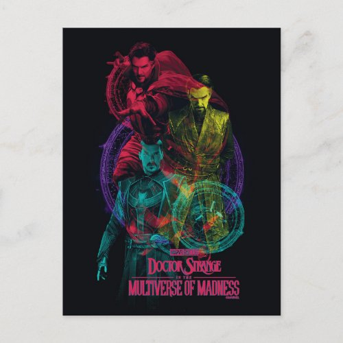 Doctor Strange Alternates Overlapping Graphic Postcard