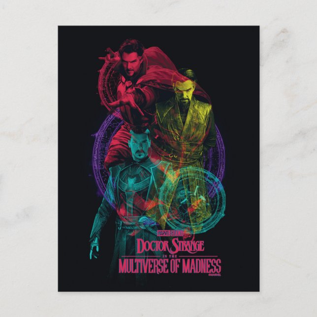 Doctor Strange Alternates Overlapping Graphic Postcard (Front)